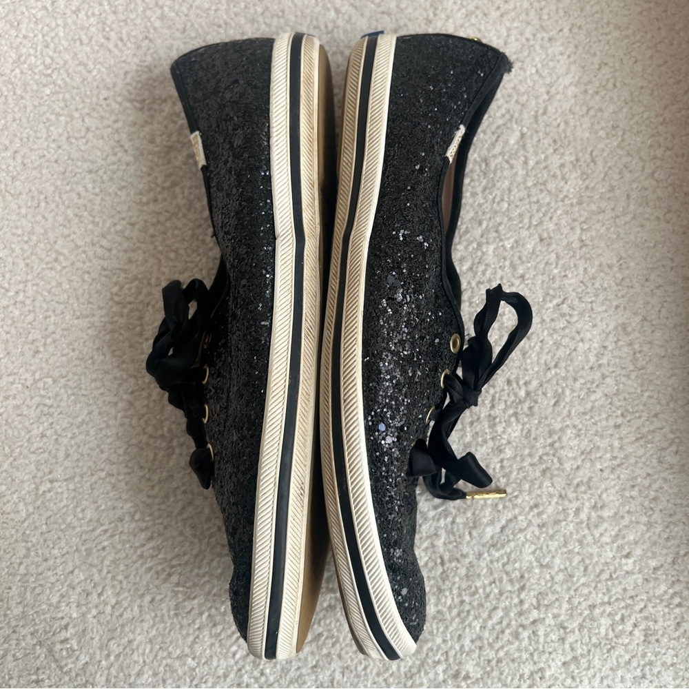 Kate Spade x Keds Glitter Sneakers in Black Size 8 - Picture 5 of 9